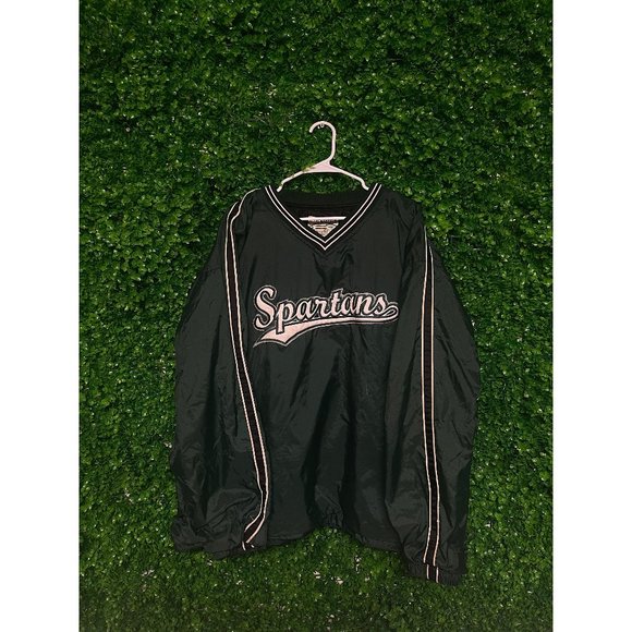 Vintage Michigan State Spartans Pullover Jacket, Adult Mens Large, College - Picture 1 of 2